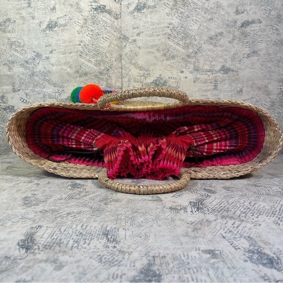 JadeTribe Beach Basket Large Tassel Multi/Pink - Picture 6 of 12